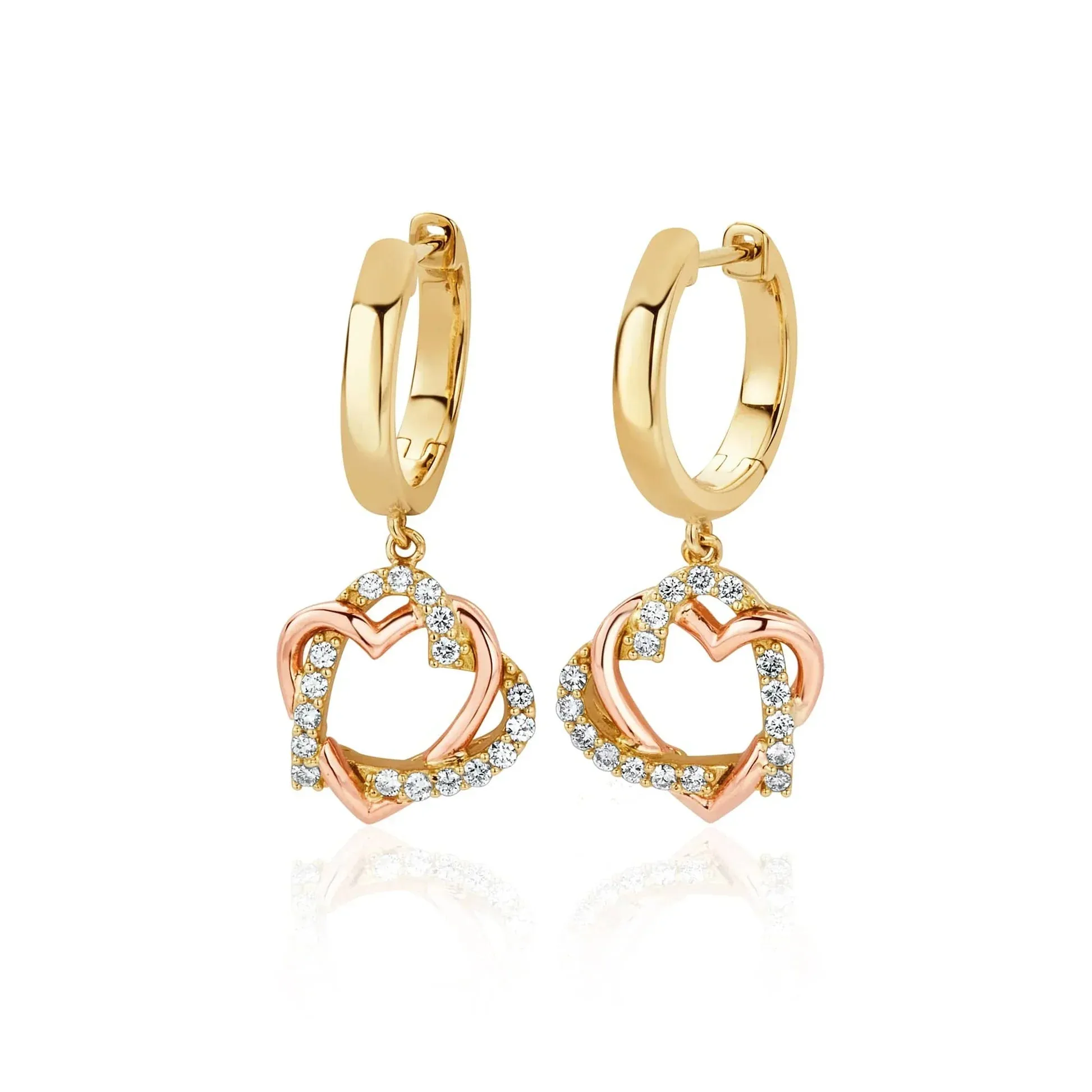 Clogau Always in My Heart 18ct Gold Diamond Earrings sold by C.W. Sellors