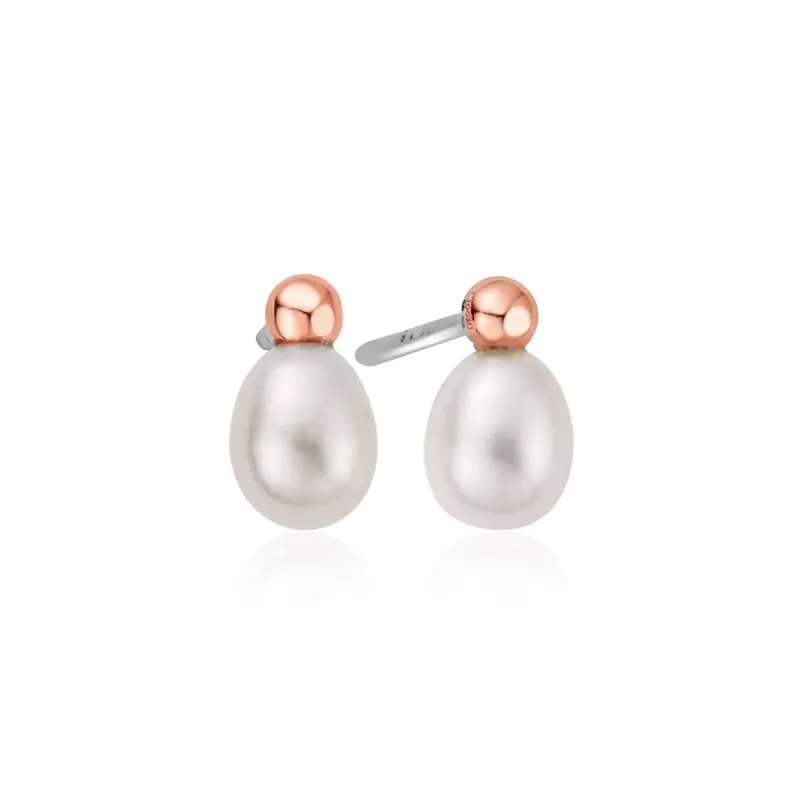 Clogau Welsh Beachcomber Sterling Silver Freshwater Pearl Stud Earrings sold by C.W. Sellors