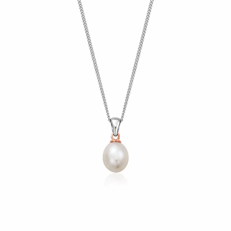 Clogau Welsh Beachcomber Sterling Silver Freshwater Pearl Pendant sold by C.W. Sellors