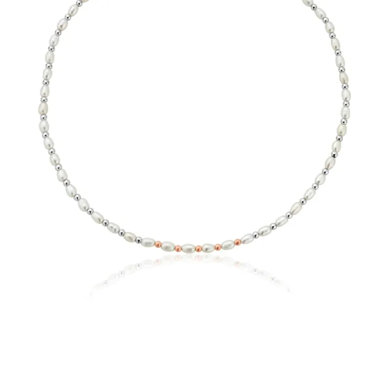 Clogau Welsh Beachcomber Sterling Silver Freshwater Pearl Choker sold by C.W. Sellors