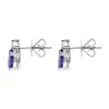 Tivon 18ct White Gold Tanzanite Diamond Pear Cut Stud Earrings sold by C.W. Sellors