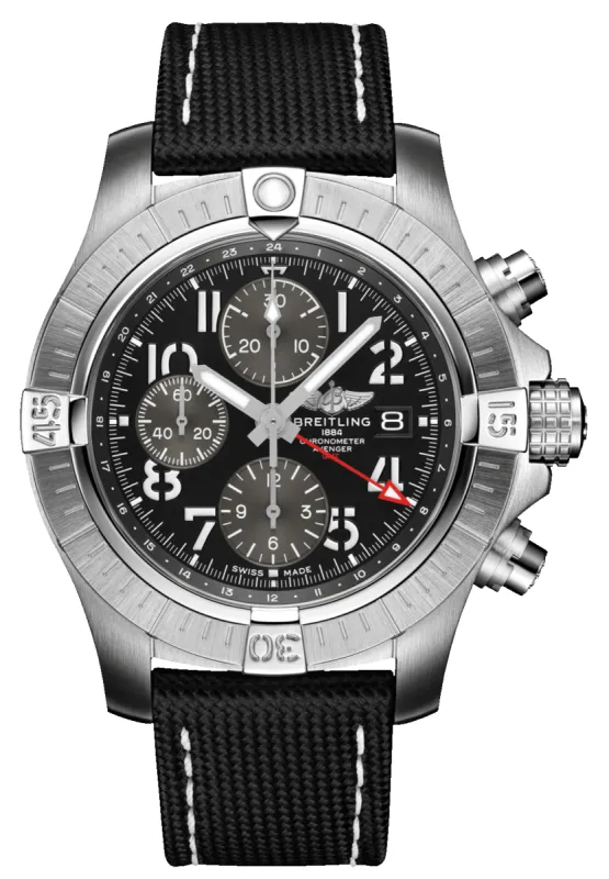 Breitling Avenger Chronograph GMT 45 Folding Clasp sold by C.W. Sellors