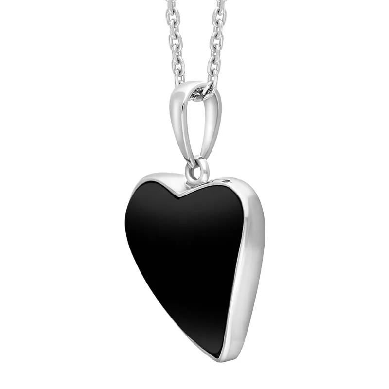 Sterling Silver Whitby Jet Abstract Heart Necklace sold by C.W. Sellors product image thumbnail 2