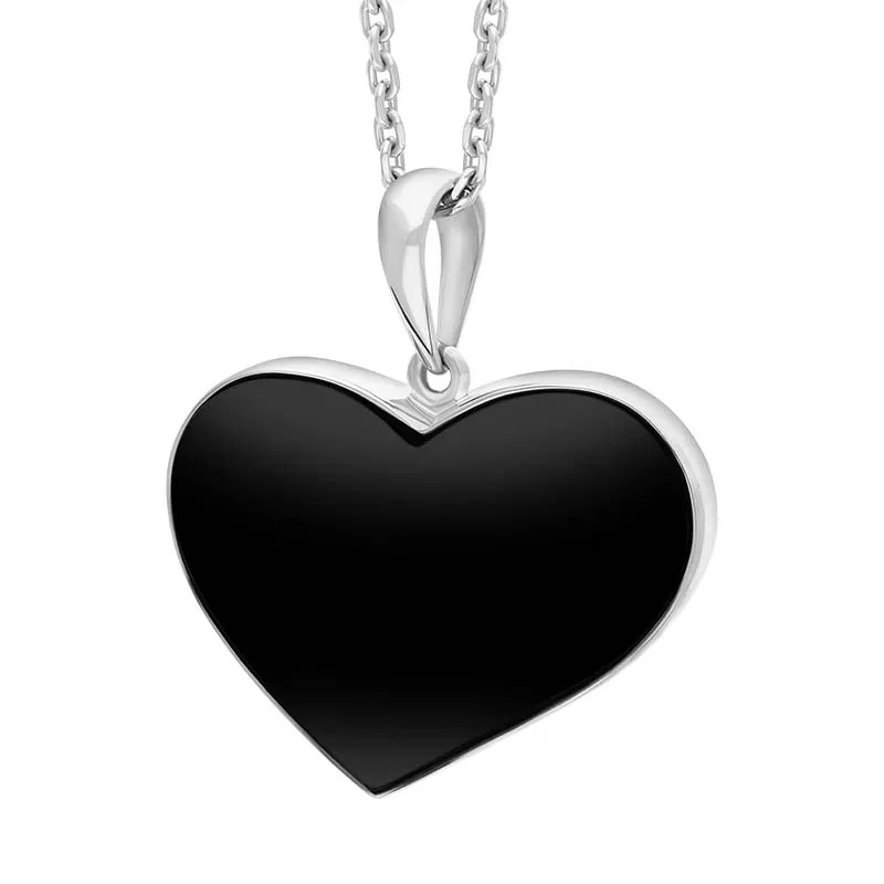 Sterling Silver Whitby Jet Abstract Heart Necklace sold by C.W. Sellors product image thumbnail 2