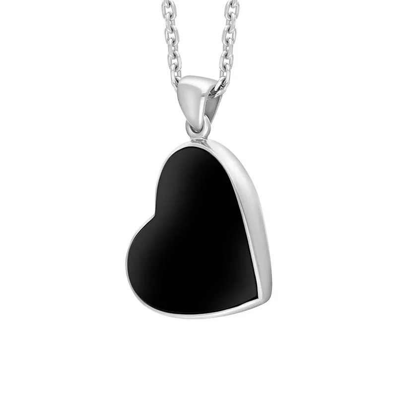 Sterling Silver Whitby Jet Tilted Heart Necklace sold by C.W. Sellors product image thumbnail 2