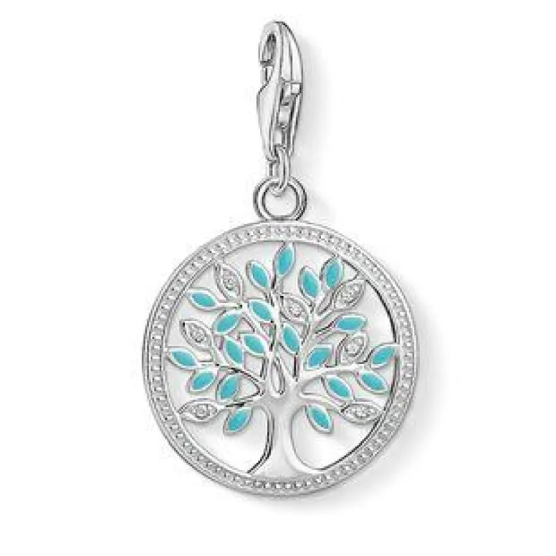 Thomas Sabo Charm Club Sterling Silver Enamel Tree Of Love Charm sold by C.W. Sellors