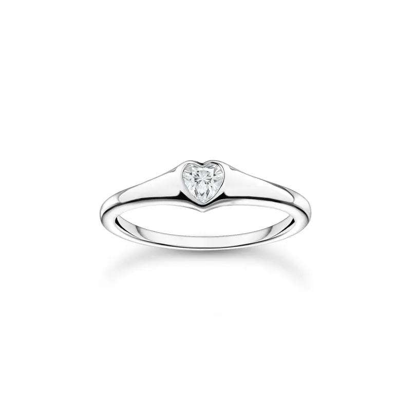 Thomas Sabo Charm Club Sterling Silver Heart Ring sold by C.W. Sellors