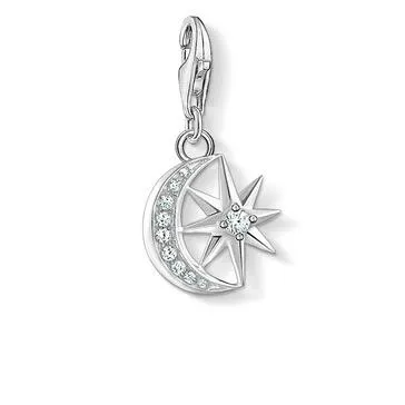 Thomas Sabo Charm Club Sterling Silver CZ Moon and Stars Charm sold by C.W. Sellors
