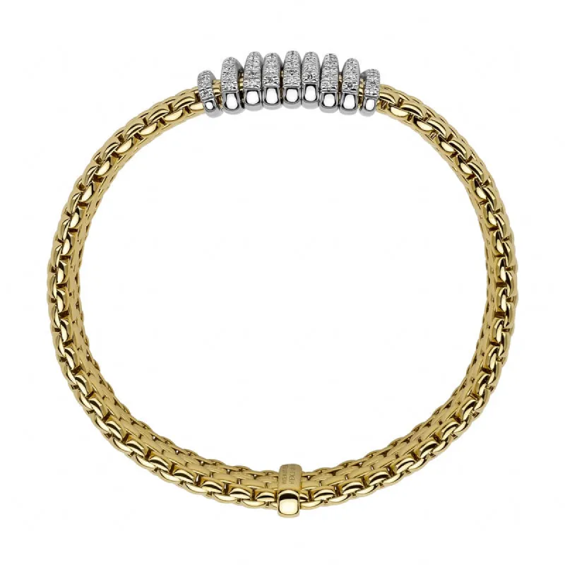 Fope Panorama 18ct Yellow Gold 0.68ct Diamond Rondelle Bracelet made by C.W. Sellors
