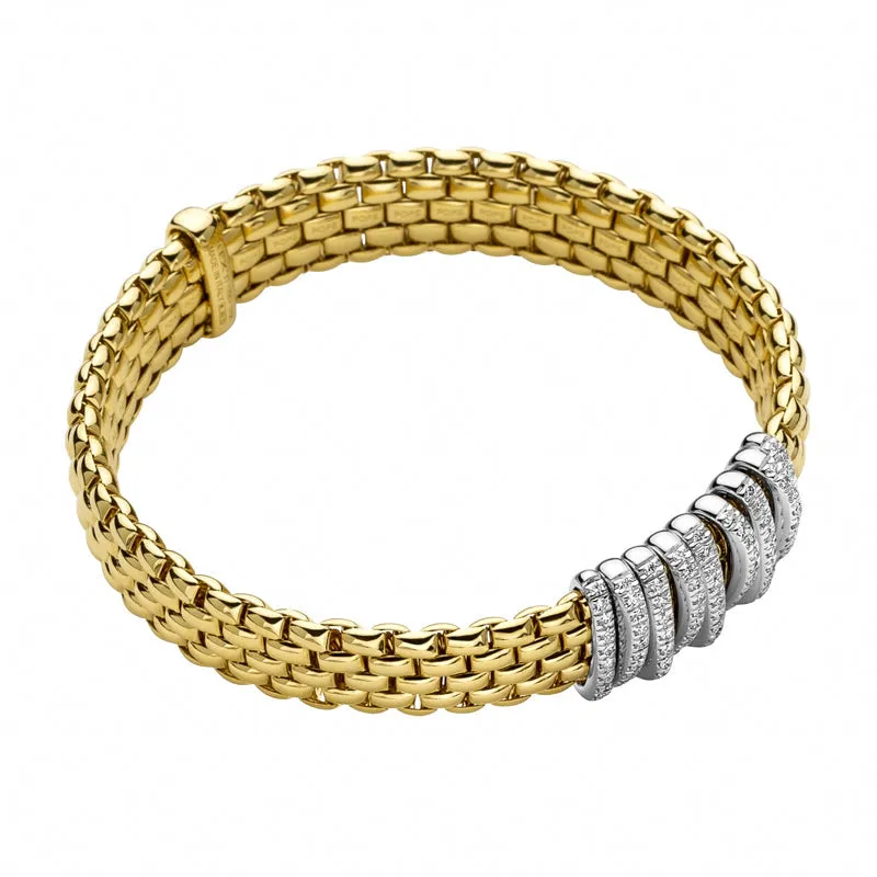 Fope Panorama 18ct Yellow Gold 0.68ct Diamond Rondelle Bracelet sold by C.W. Sellors product image thumbnail 2
