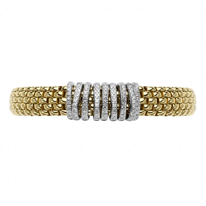 Fope Panorama 18ct Yellow Gold 0.68ct Diamond Rondelle Bracelet sold by C.W. Sellors product image thumbnail 3