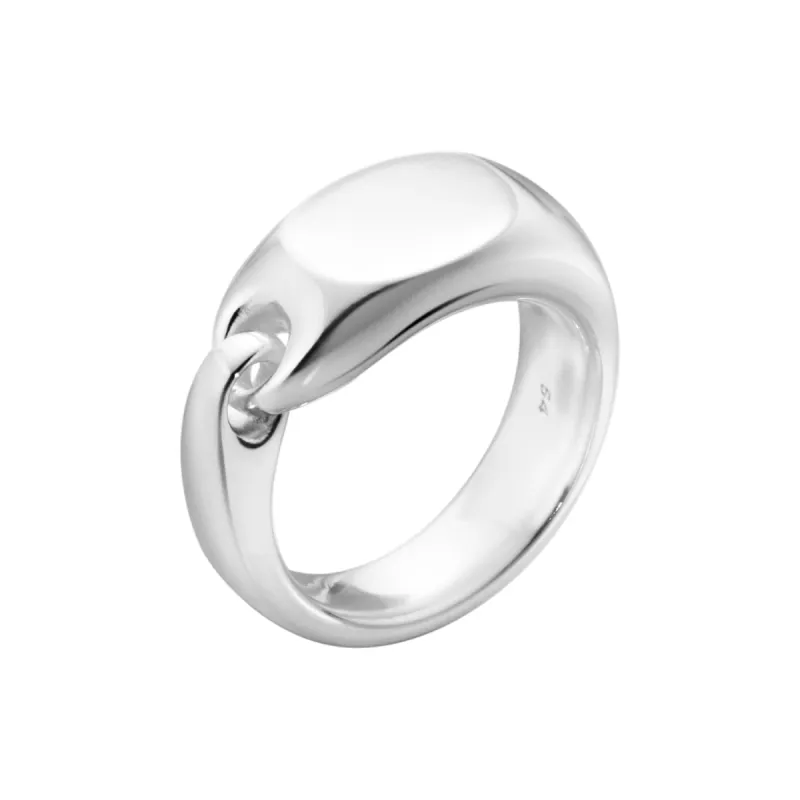 Georg Jensen Reflect Sterling Silver Signet Ring sold by C.W. Sellors