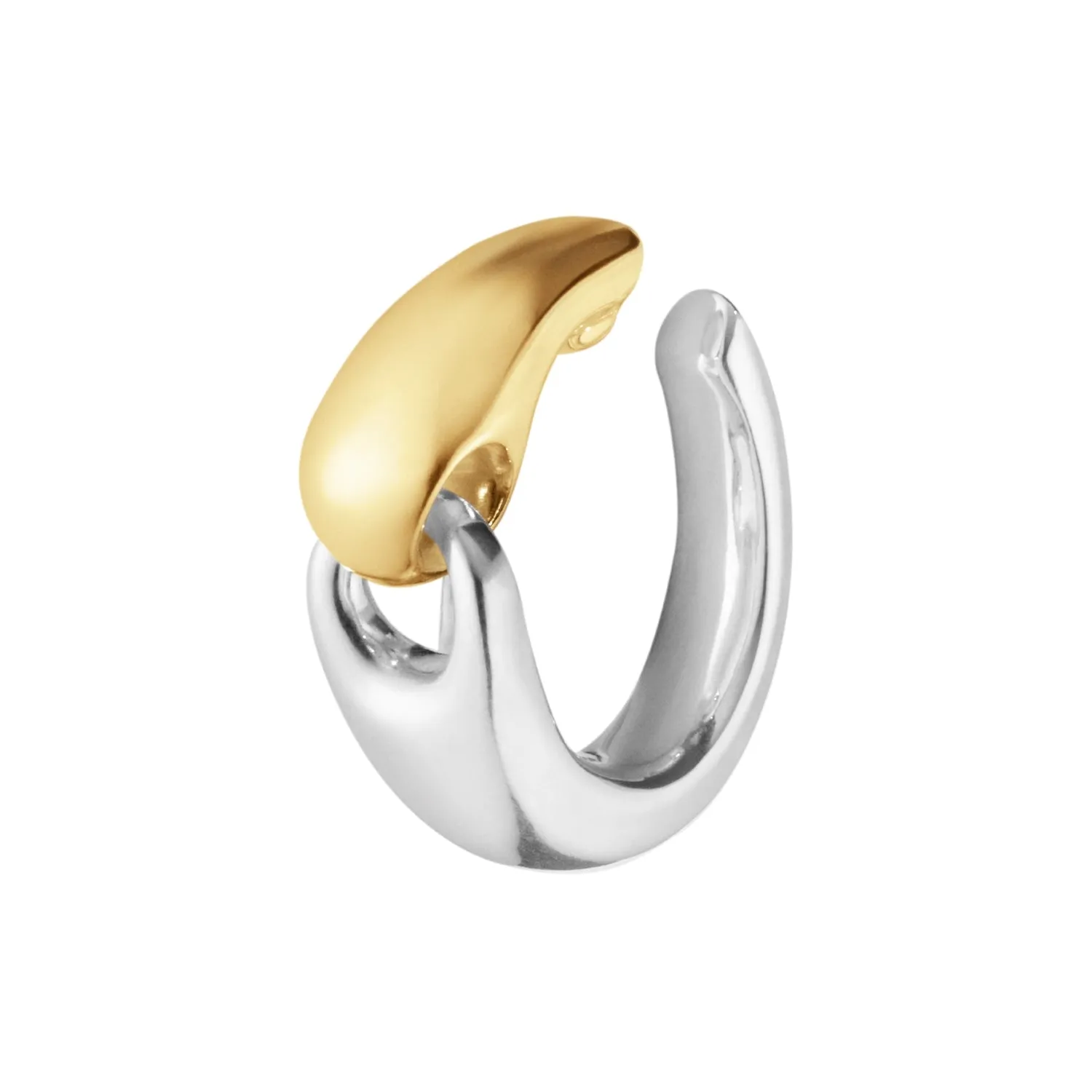 Georg Jensen Reflect 18ct Yellow Gold Sterling Silver Earr Cuff sold by C.W. Sellors