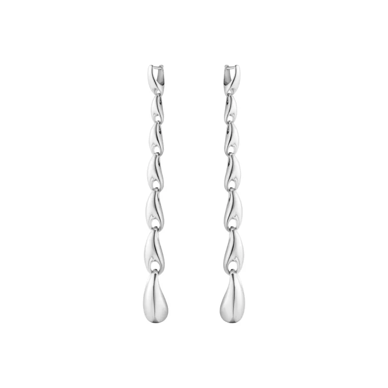 Georg Jensen Reflect Sterling Silver Extra Long Earrings sold by C.W. Sellors