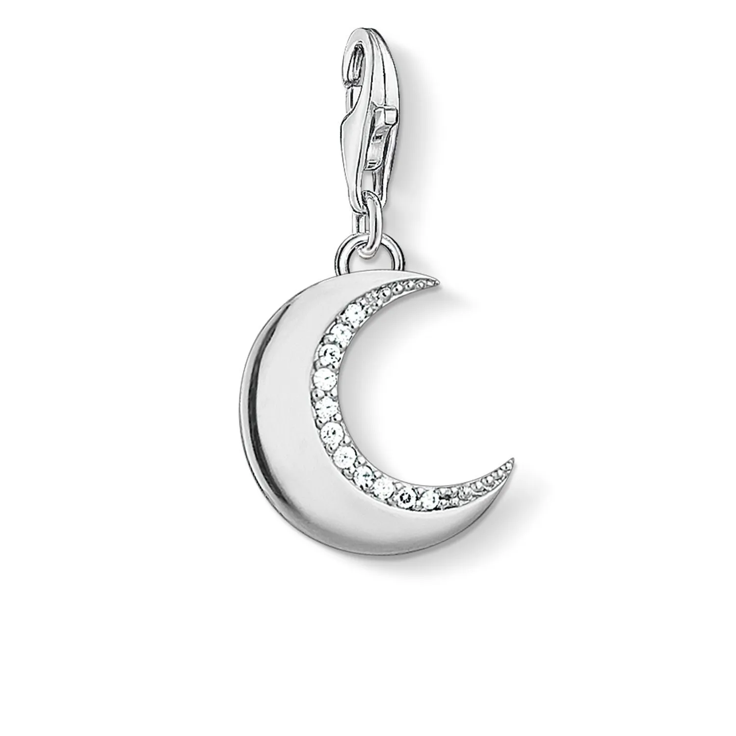 Thomas Sabo Charm Club Sterling Silver CZ Protective Moon Charm sold by C.W. Sellors