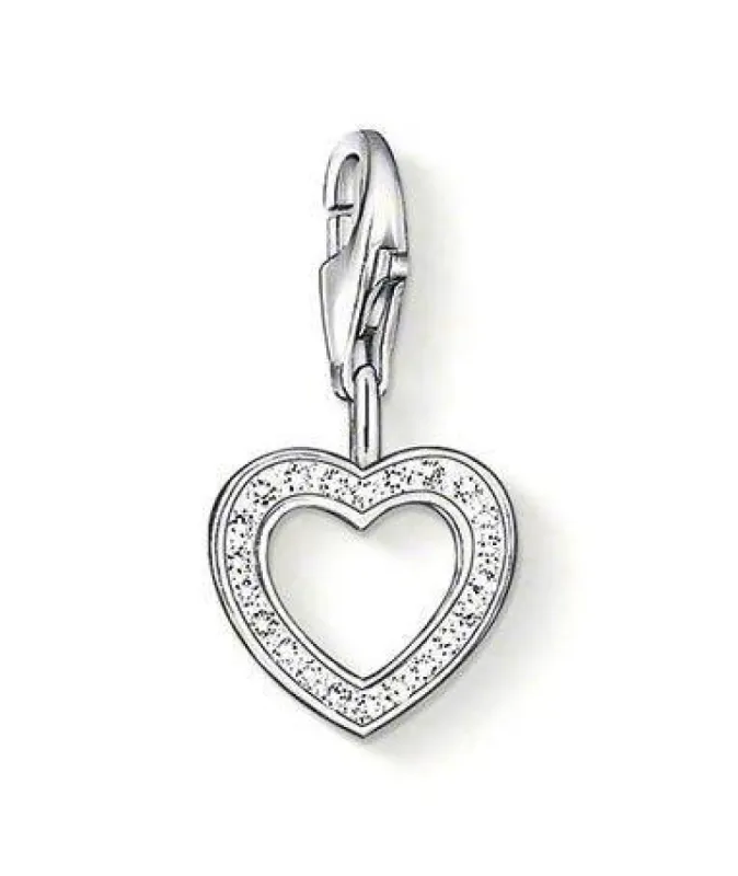 Thomas Sabo Charm Club Sterling Silver Cubic Zirconia Heart Charm D sold by C.W. Sellors