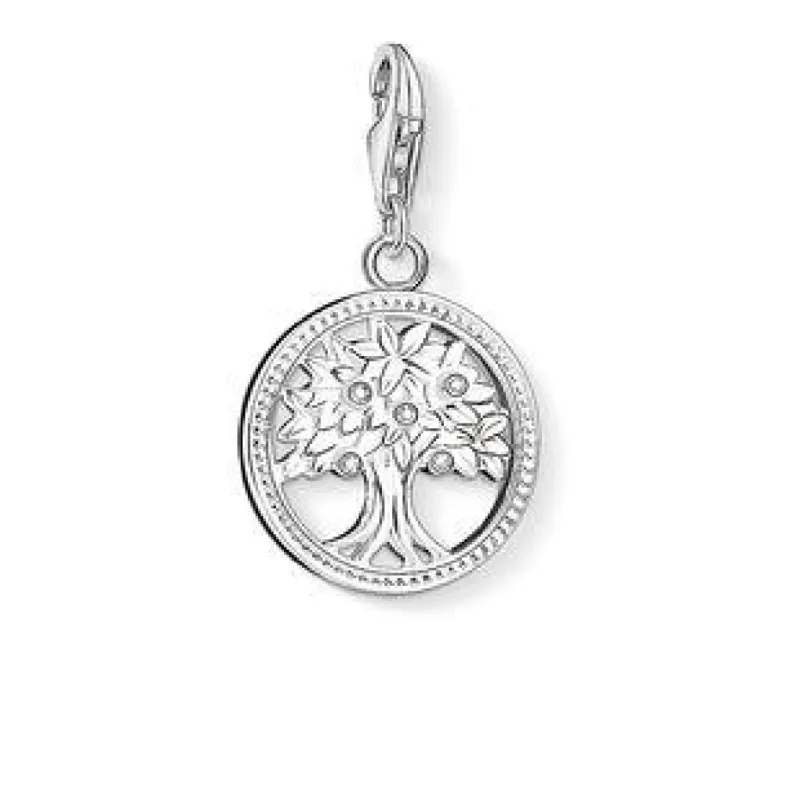 Thomas Sabo Charm Club Sterling Silver Cubic Zirconia Tree Charm sold by C.W. Sellors
