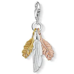 Thomas Sabo Charm Club Sterling Silver Tricolour Feathers Charm sold by C.W. Sellors
