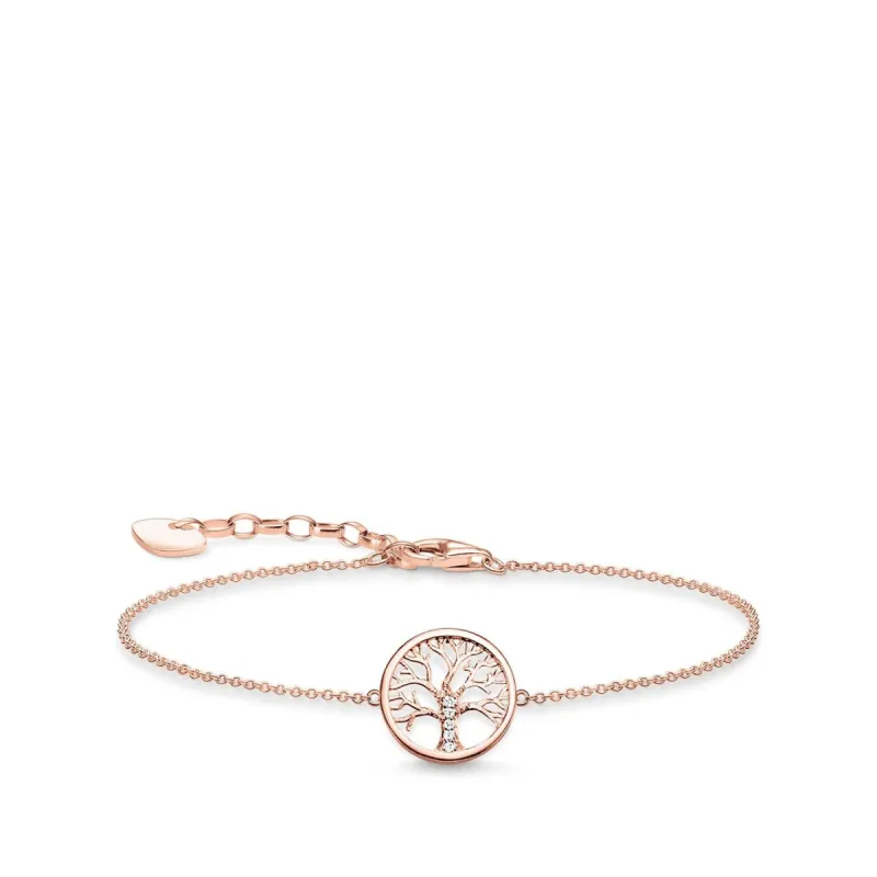 Thomas Sabo Glam & Soul Rose Gold Plated Silver Tree of Love Bracelet sold by C.W. Sellors