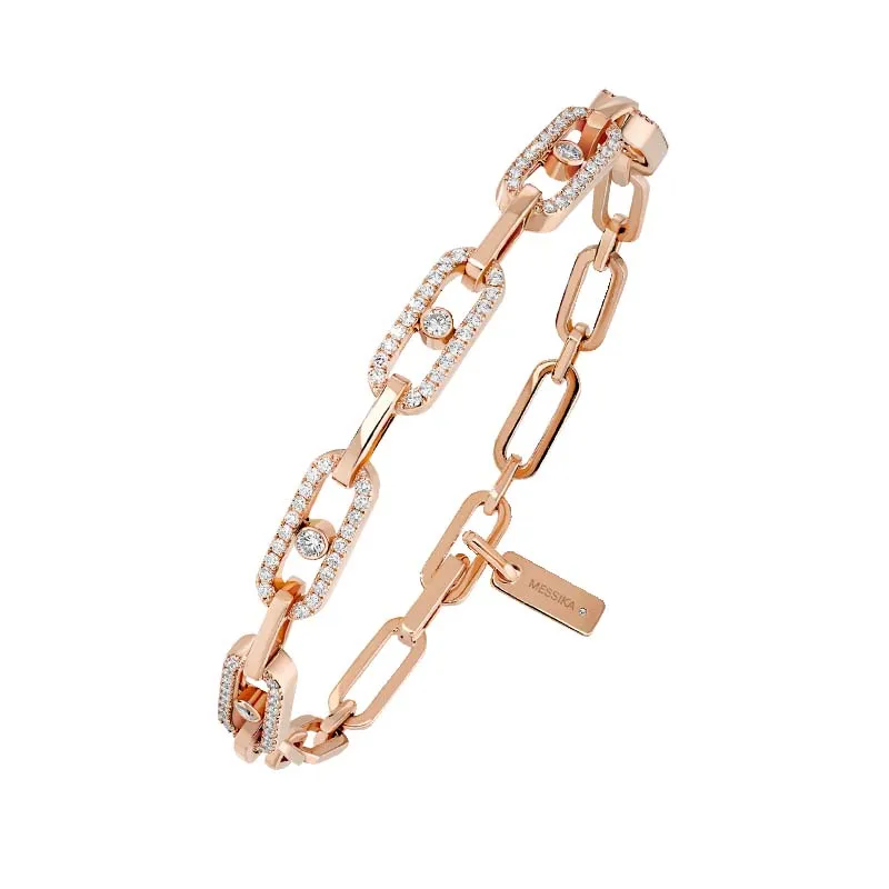 Messika Move Uno 18ct Rose Gold Diamond Multi Bracelet sold by C.W. Sellors