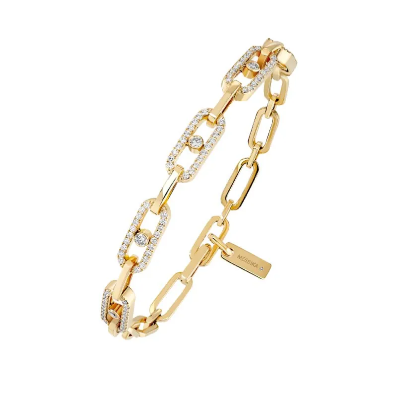 Messika Move Uno 18ct Yellow Gold Diamond Multi Bracelet sold by C.W. Sellors