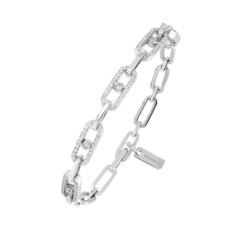 Messika Move Uno 18ct White Gold Diamond Multi Bracelet sold by C.W. Sellors