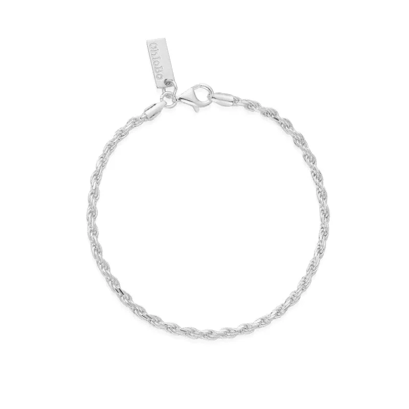 ChloBo Sterling Silver Sparkle Rope Chain Bracelet sold by C.W. Sellors