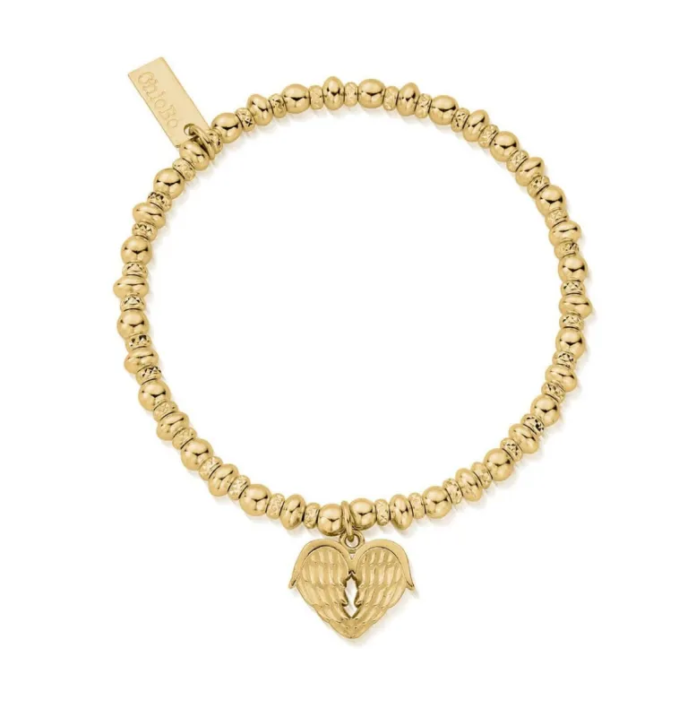 ChloBo Sterling Silver Gold Plated Didi Sparkle Heavenly Heart Bracelet sold by C.W. Sellors