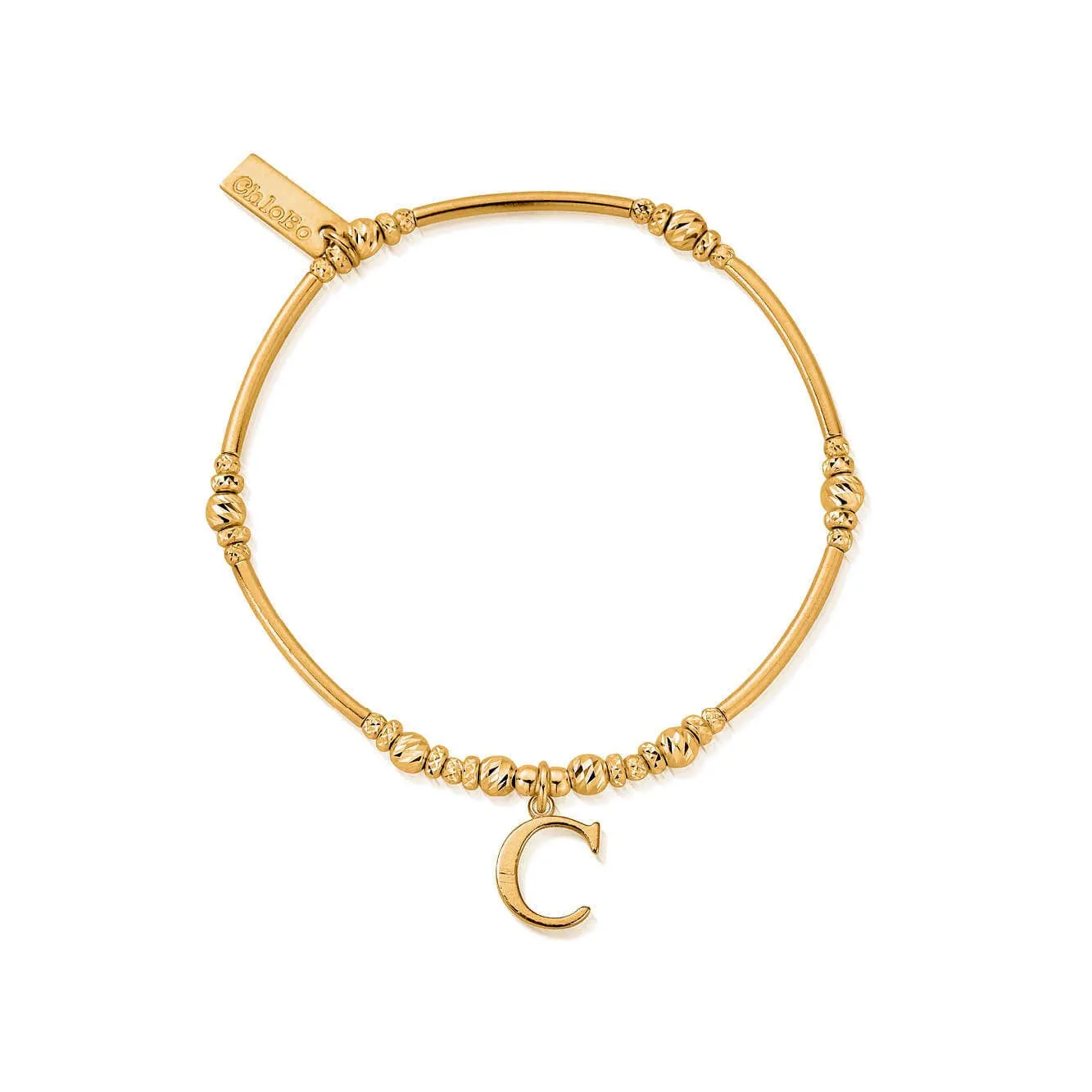 ChloBo Sterling Silver Gold Plated Initial Bracelet C sold by C.W. Sellors