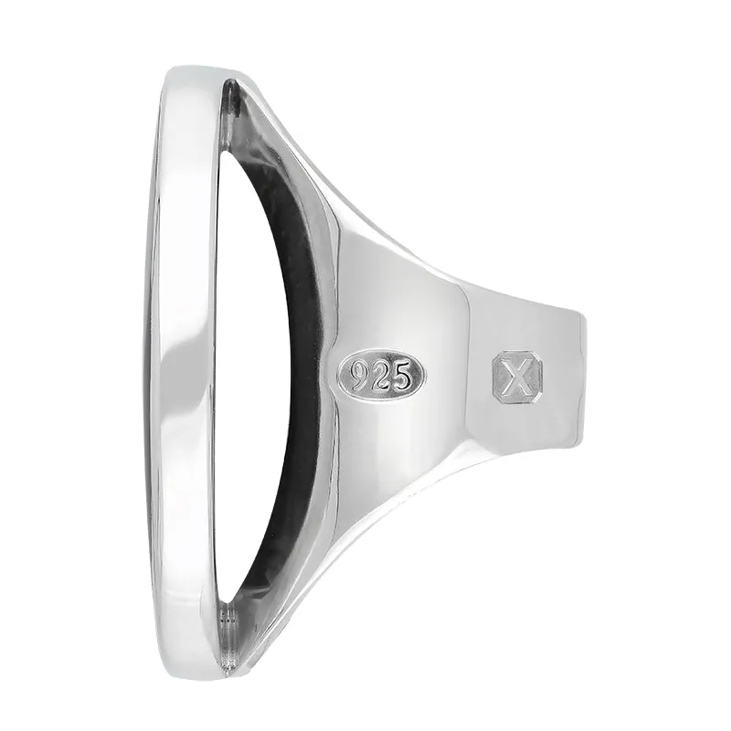 Sterling Silver Blue John Hallmark Large Round Ring sold by C.W. Sellors product image thumbnail 2