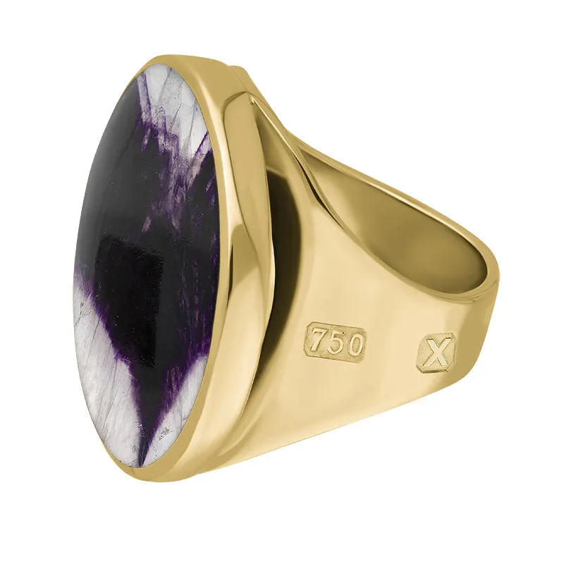 18ct Yellow Gold Blue John Hallmark Medium Round Ring sold by C.W. Sellors product image thumbnail 2