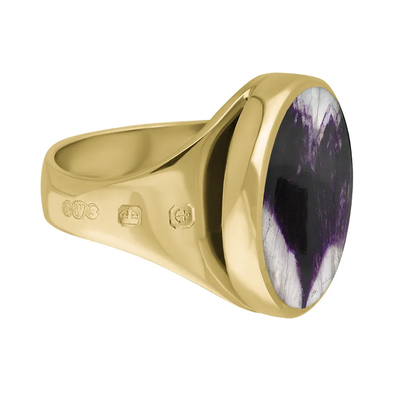 18ct Yellow Gold Blue John Hallmark Small Round Ring sold by C.W. Sellors product image thumbnail 3