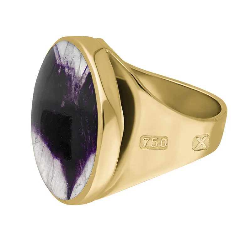 18ct Yellow Gold Blue John Hallmark Small Round Ring sold by C.W. Sellors product image thumbnail 2