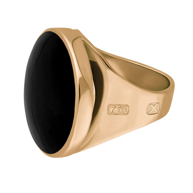 18ct Rose Gold Whitby Jet Hallmark Small Round Ring sold by C.W. Sellors product image thumbnail 2