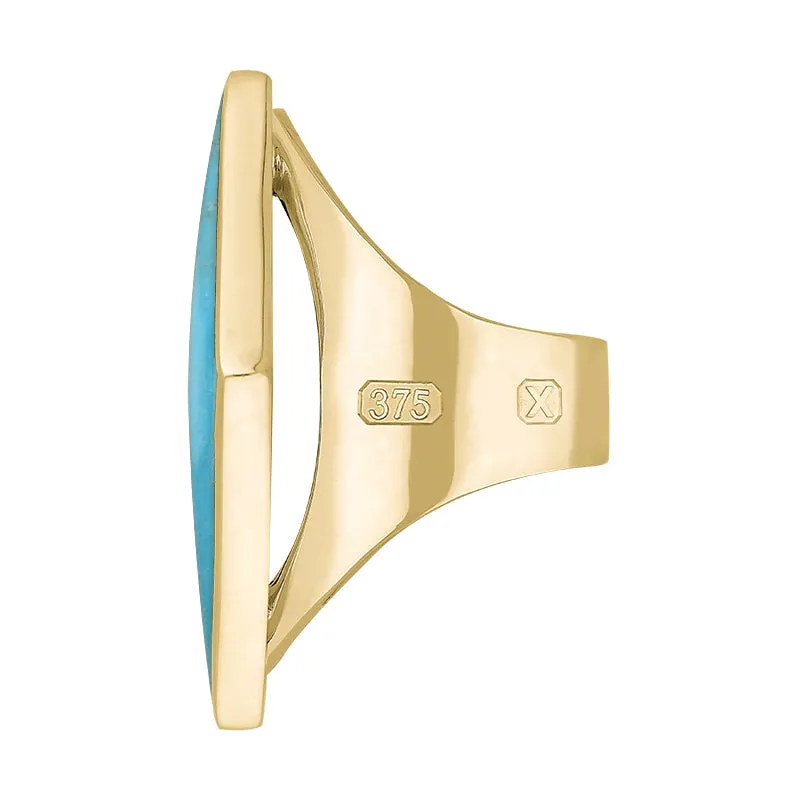 9ct Yellow Gold Turquoise Hallmark Medium Rhombus Ring sold by C.W. Sellors product image thumbnail 2