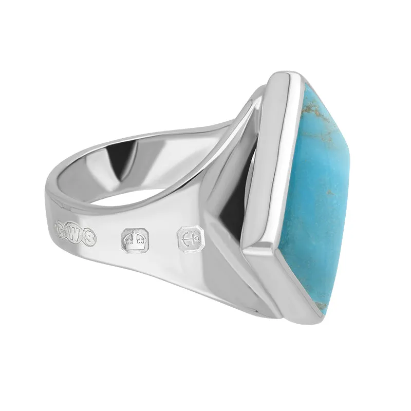 9ct White Gold Turquoise Hallmark Small Rhombus Ring sold by C.W. Sellors product image thumbnail 3