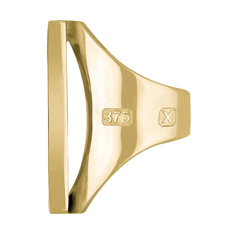 9ct Yellow Gold Blue John Hallmark Large Square Ring sold by C.W. Sellors product image thumbnail 2