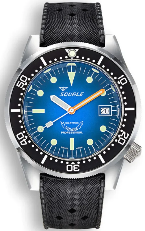 Squale 1521 Blue Ray Rubber sold by C.W. Sellors