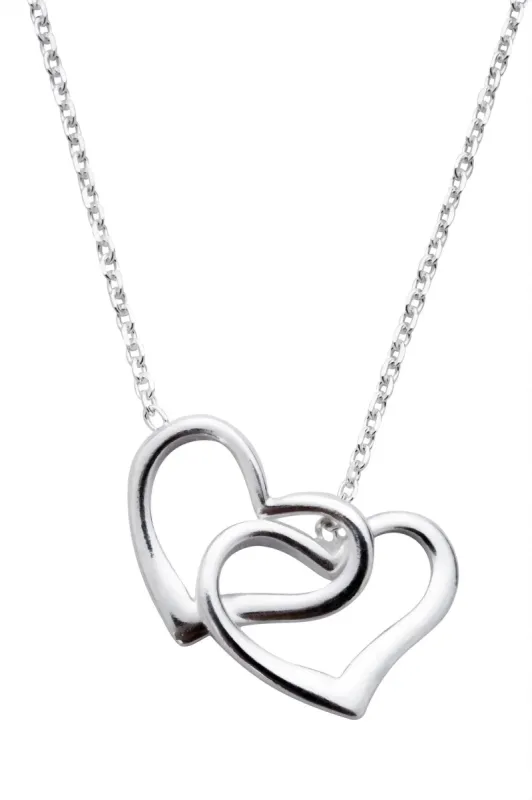 Sterling Silver Linked Heart Necklace sold by C.W. Sellors