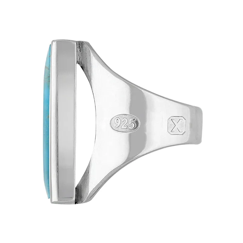 Sterling Silver Turquoise Hallmark Medium Oblong Ring sold by C.W. Sellors product image thumbnail 3