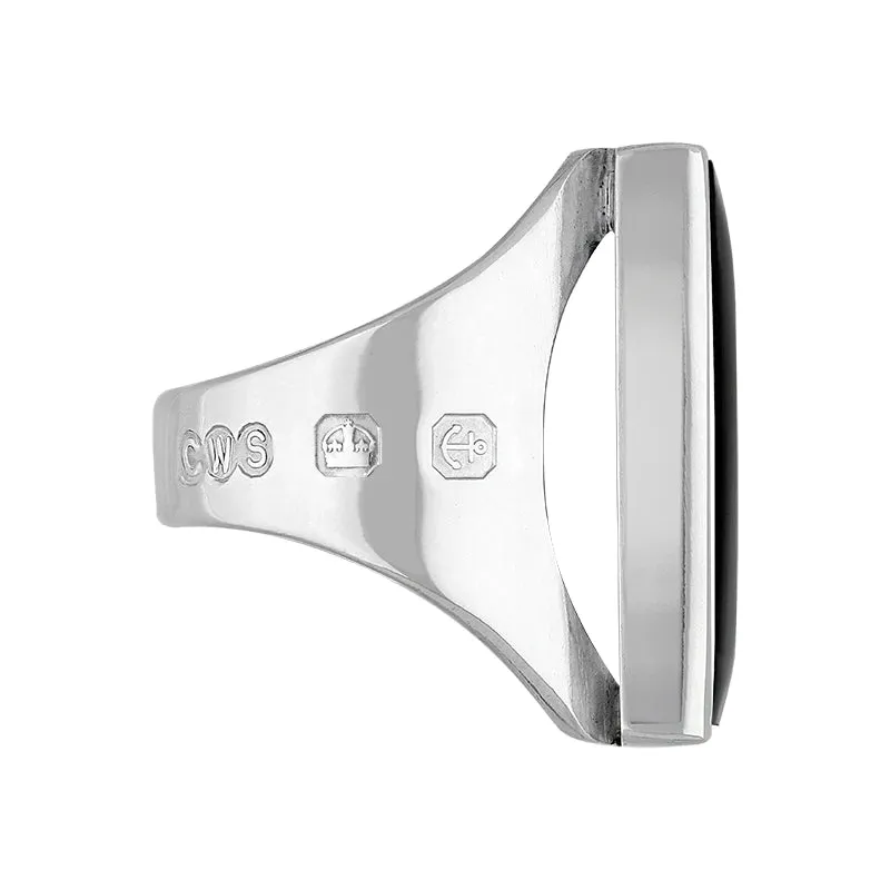 Sterling Silver Whitby Jet Hallmark Medium Oblong Ring sold by C.W. Sellors product image thumbnail 2