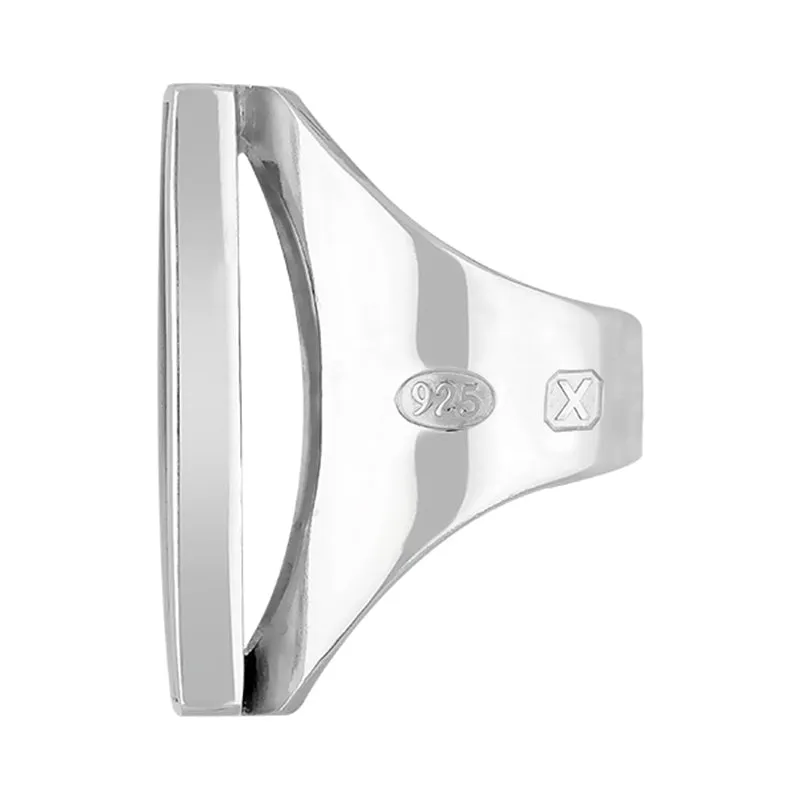 Sterling Silver Blue John Hallmark Large Oblong Ring sold by C.W. Sellors product image thumbnail 2