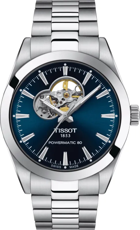 Tissot Gentleman Powermatic 80 Open Heart sold by C.W. Sellors