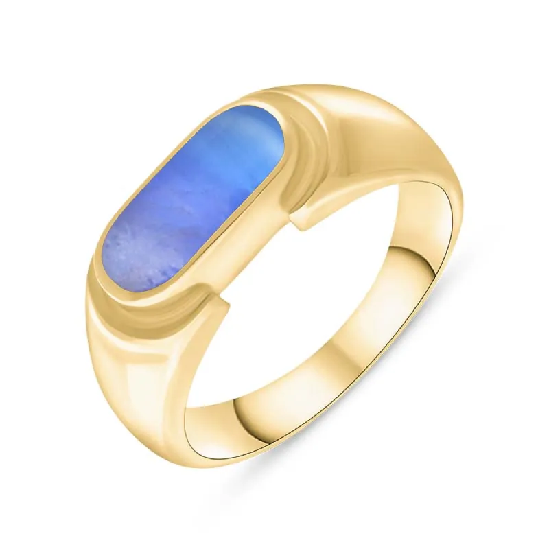 18ct Yellow Gold Moonstone Oval Dodgem Ring sold by C.W. Sellors