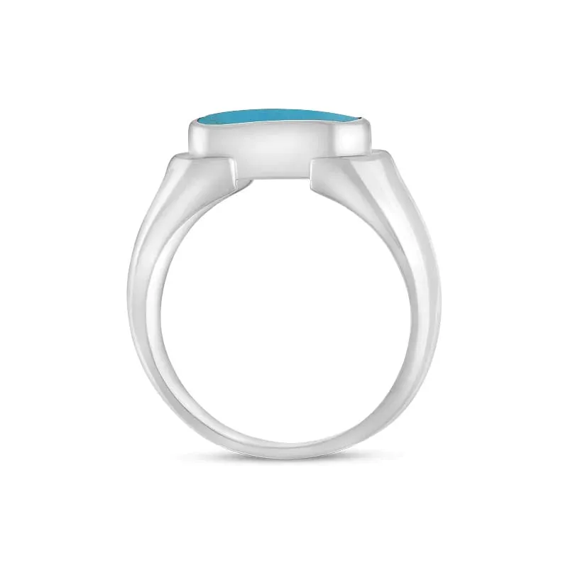Sterling Silver Turquoise Oval Dodgem Ring sold by C.W. Sellors product image thumbnail 2