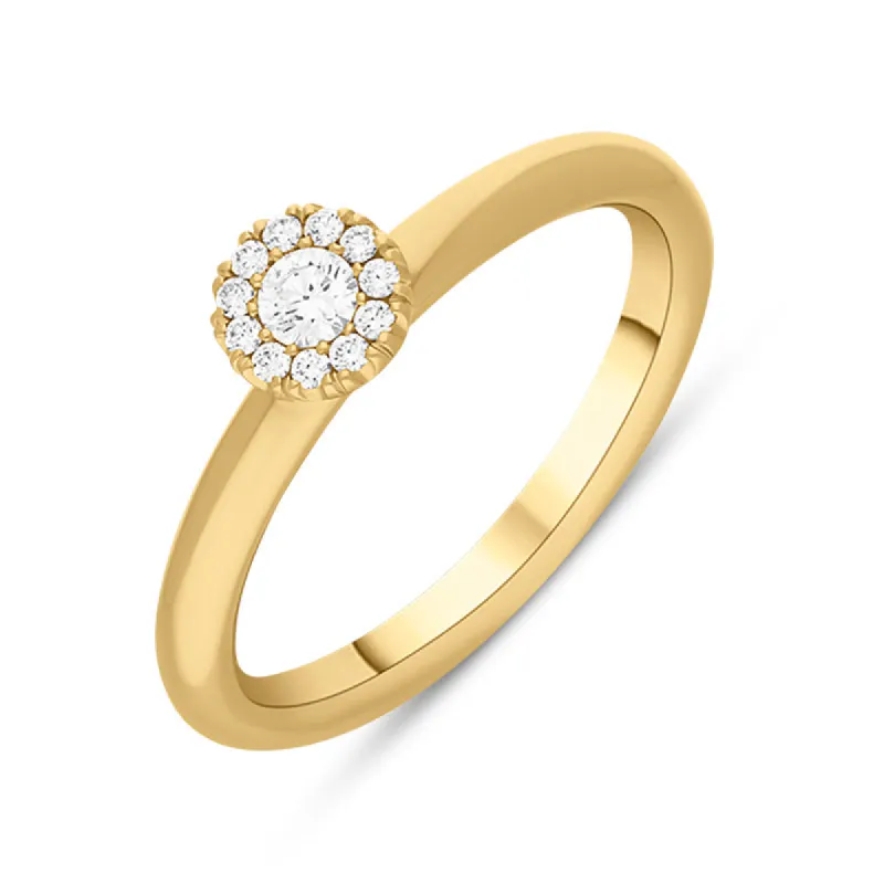 18ct Yellow Gold 0.15ct Diamond Round Cluster Ring sold by C.W. Sellors
