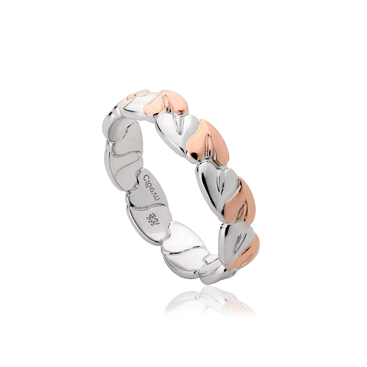 Clogau Tree of Life Sterling Silver Leaf Ring D sold by C.W. Sellors