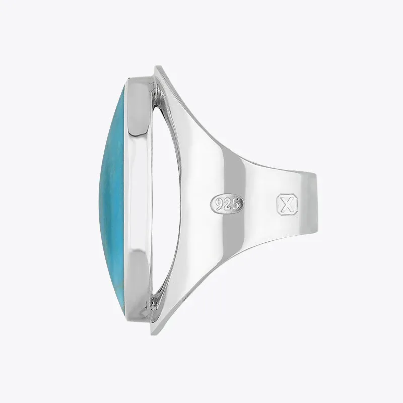 Sterling Silver Turquoise Hallmark Large Oval Ring sold by C.W. Sellors product image thumbnail 2