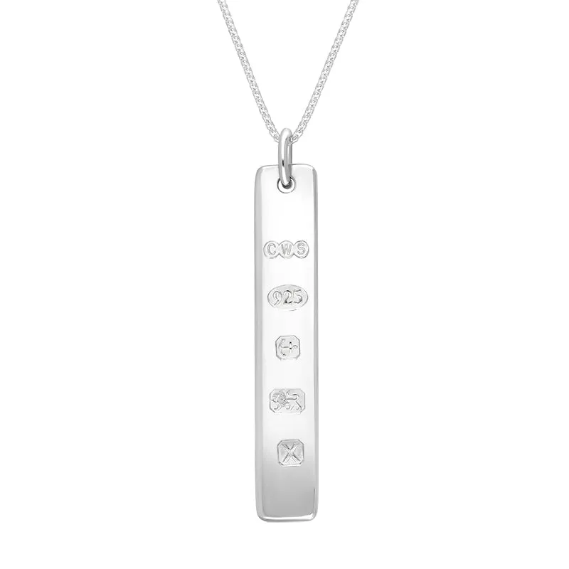 Sterling Silver Hallmark Polished Ingot Pendant Necklace sold by C.W. Sellors