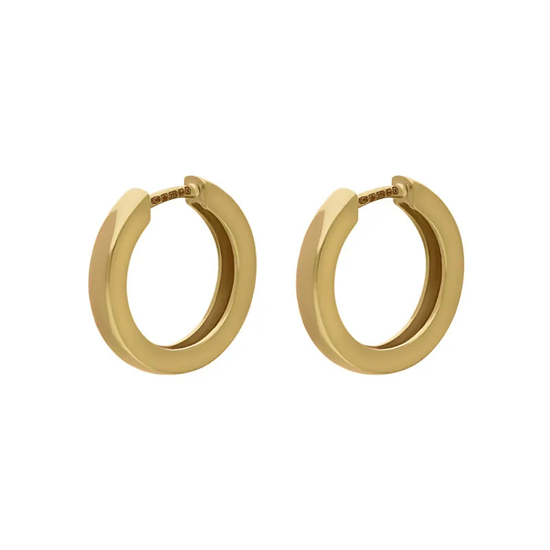 9ct Yellow Gold Round Domed Hoop Earrings sold by C.W. Sellors product image thumbnail 2
